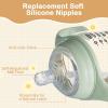 4 Pack Bottle Nipples Compatible with Natural Bottle, Replacement Soft Silicone Nipples, Breast-Like with Anti-Colic Valve (L, Fast Flow) view 2