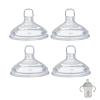 4 Pack Bottle Nipples Compatible with Natural Bottle, Replacement Soft Silicone Nipples, Breast-Like with Anti-Colic Valve (M, Medium Flow) view 1