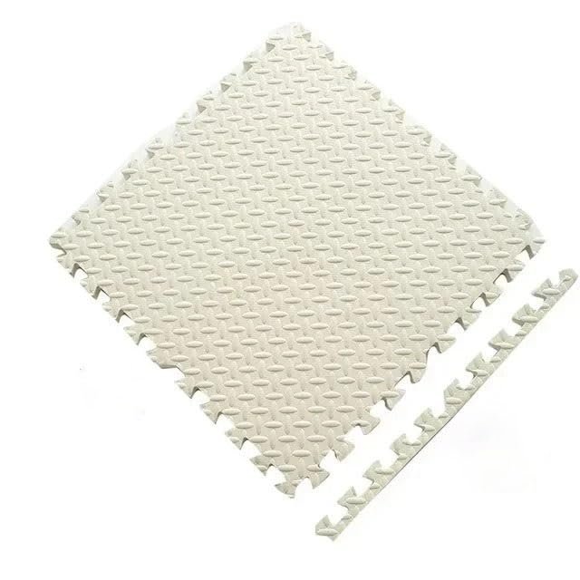 8pc EVA Foam Floor Play Mats, ABC Foam Puzzle, Educational Floor Mat, Home and Living Room Rug, Play Carpet(White)