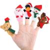 CCINEE Christmas Finger Puppets for Kids, 5pcs Soft Plush Xmas Characters Finger Toys for Toddlers Story Time Playtime Shows Christmas Party Favors Gift Rewards view 1