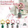 Customized Sunflower with Face, Fun Personalized Imitation Singing and Dancing Cartoon Sunflower Ornaments, Record 50 Songs, Suitable for Birthdays, Parties and Customized Gifts A (Custom Sunflower) view 2