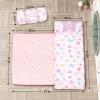 Primlect Thickened Toddler Nap Mat with Removable Pillow and Minky Blanket, Extra Large 55''x35'' Sleeping Bag, Washable, Roll up, Perfect for Daycare, Preschool, Kindergarten, Girls Butterfly view 2