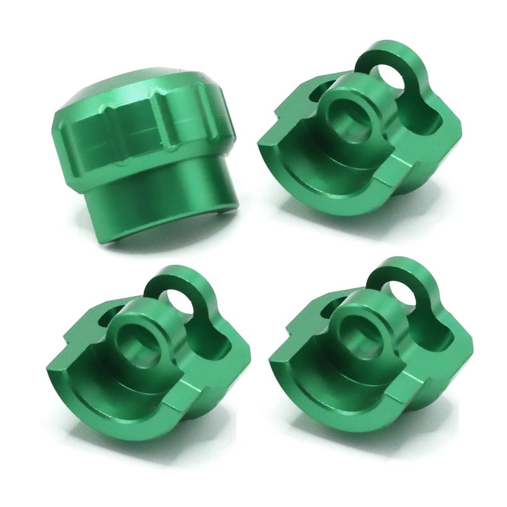 RC Car Repair Kit for Arrma 1/7 1/8 4pcs Metal Shock Cap Protector Shock Absorber Protection Cover AR330492 RC Car Upgrade Parts Accessories(Green)