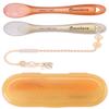 Omnilove Silicone Baby Spoons 2-Pack with Case, New Born Self Feeding Toddler Spoon, Baby Led Weaning Supplies, Toddler Utensils with Safety Chain, Baby Eating Essentials, Dishwasher Safe view 1