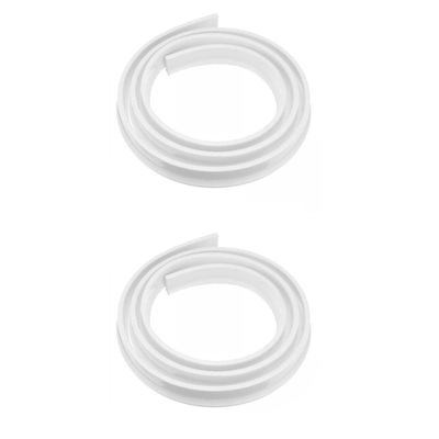 2pcs Collapsible Threshold Dam Water Stopper Shower Barrier for Bathroom, Kitchen, Balcony - Durable Rubber, Self-Adhesive, Foldable