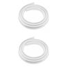 2pcs Collapsible Threshold Dam Water Stopper Shower Barrier for Bathroom, Kitchen, Balcony - Durable Rubber, Self-Adhesive, Foldable view 1