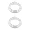 2pcs Collapsible Threshold Dam Water Stopper Shower Barrier for Bathroom, Kitchen, Balcony - Durable Rubber, Self-Adhesive, Foldable view 2