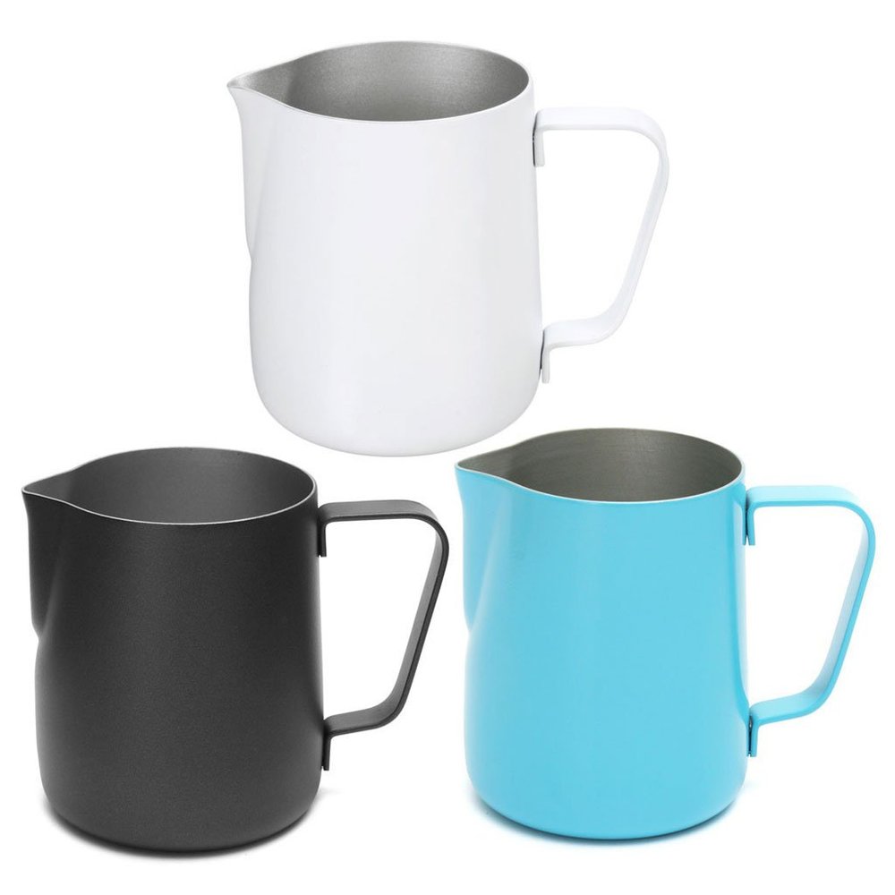 2x 600ML Stainless Steel Milk Frothing Pitcher for Latte Art, Espresso, and Cappuccino, Black