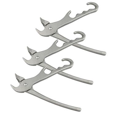 3 Pcs Aluminum Pizza Pan Gripper with Ergonomic Handle, Heat-Resistant Kitchen Tool for Safe Lifting of Hot Plates, Bowls, and Baking Trays