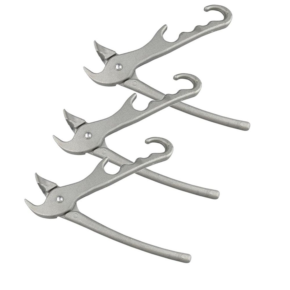 3 Pcs Aluminum Pizza Pan Gripper with Ergonomic Handle, Heat-Resistant Kitchen Tool for Safe Lifting of Hot Plates, Bowls, and Baking Trays