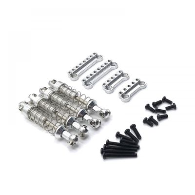 GFEJVDBI Metal Upgrade 4PCS External Spring Shock Bracket Compatible with 1/12 MN D91 D96 MN98 99S RC Car Parts(Silver)