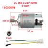 Electric Car Toy Motor DL 555-C 24V, High Speed and Power Electric Motor DL Fit for Children Electric Car Toy Motor, Children Ride On Toys Replacement Parts, with Gear and Wire(555 24V 18000 9T) view 2