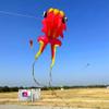 43ft Large Kites for Adults,3D Goldfish Frameless Soft Umbrella Giant Flying Kites,Easy to Fly with 330Ft Kite String in Beach and Amusement Parks-Ages 12+ (Yellow Pink) view 2