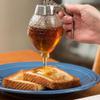 getuse 200ml Honey Syrup Dispenser Jar with Thumb Lever, Acrylic Kitchen Storage Container, Includes Stand view 2