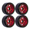 4pcs Aluminum 1.9 Beadlock Wheel Hub Rim for 1/10 RC Crawler Car SCX10 Pro TRX4 Capra RC4WD Redcat VS4-10 Gen8 LCG Spare Part (Red) view 1
