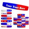 Auroyagift 10-5000PCS Custom Rubber Bracelets, Your Slogan Logo Text, Personalized Silicone Wristbands, Segmented Colors, Custom Silicone Bracelets for Motivation, Holiday Gifts, Companies, Parties view 1