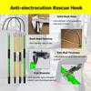 LGHLZGVF Portable High Voltage Insulated Rescue Hook, Electrocution Emergency Rescue Pole with Hook, Fire Electrician Factory Home(Yellow,3.3Ft) view 4