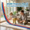 15 Ft Flexible Race Track for Kids with 2 Toy Cars, Safe US-Certified PVC Car Track Withstands Repeated Bending, Compatible with 1/64 Scale Model Cars and Powerful Suction Cups for Indoor and Outdoor view 2