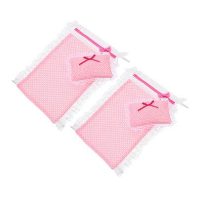 Abaodam 2sets Dollhouse Bedding Set Soft Blankets and Pillows for Dolls Cozy Accessories for Doll Crib and Bedroom Decor of Miniature Dollhouse