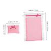 Abaodam 2sets Dollhouse Bedding Set Soft Blankets and Pillows for Dolls Cozy Accessories for Doll Crib and Bedroom Decor of Miniature Dollhouse view 2