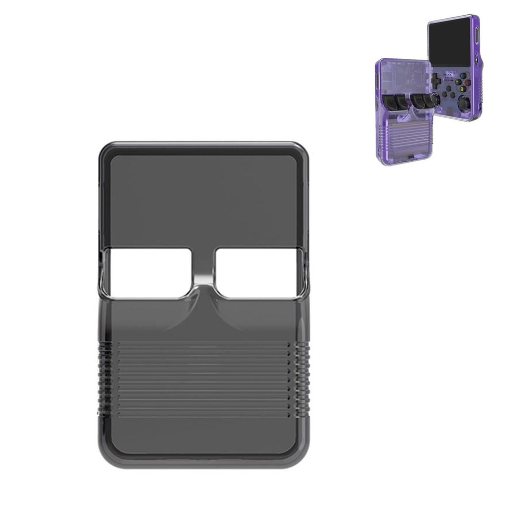 for R36S Silicone Protective Case,Transparent Case for R36S Retro Handheld Game Console,Anti-Scratch Washable Silicone Case for R36S Handheld Game Console Accessories (Transparent Black)