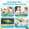 Gleamkid Dinosaur Montessori Busy Board: 10 in1 Sensory Wall Panel for Kids, Toddler Sensory Toys Learning Activity Wall for Playroom, Daycare, Class, Travel, Gifts for 3 4 5 6 Year Old Boys Girls view 4