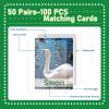 gisgfim 100 PCS Memory Matching Games Spanish English Bilingual Animal Memory Matching Games Educational Game for Kids and Adults A Fun & Fast Animal Game Toddlers Preschool Family Board Gift view 3