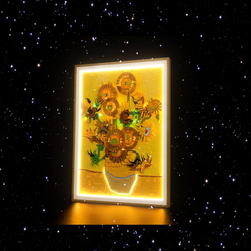 Brick Shine Light Kit for Vincent Van Gogh  Sunflowers 31215(Model Set is not Included) (Classic)