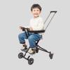 HBJWOV Removable Two-Stage Adjustment, Piece Retractable, Portable and Foldable Children's Simple Tricycle Four-Wheel Baby Stroller view 3