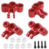 Aluminum Front & Rear Axle Carriers & Knuckle Arms for 1/16 E-Revo VXL, MERV, Mini Slash, Mini Summit - CNC Upgrade Parts Replaces #7034 (Red) view 2