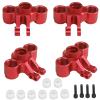 Aluminum Front & Rear Axle Carriers & Knuckle Arms for 1/16 E-Revo VXL, MERV, Mini Slash, Mini Summit - CNC Upgrade Parts Replaces #7034 (Red) view 4