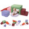 Lischwert Foam Climbing Blocks for Toddlers 1-3, Soft Play Set with Crawling Exploration Toys, Indoor Outdoor Infant Safe Blocks for Baby Gym Toddler Playground view 1