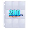 200 Pack 9 Pocket Trading Card Sleeve Pages,Page Protectors Card Sleeves Binder Sheets for 3 Ring Binder,Card Binder Sleeves for Baseball, Football, Game Sport Business Cards view 1