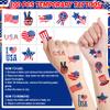 Palonu 181Pcs 4th of July Patriotic Accessories for kids Including Glasses Necklaces Handheld US Flags Bracelets Pinwheels Brooches Tattoos for Independence Day, Memorial Day Party Decorations view 4