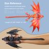 LehuoMaker 3D Printed Dragon with Wings, Fidget Dragon Toys, 3D Printed Animals, Flexible Articulated Winged Crystal Dragon Model,Home Office Decor Desktop Pet(Gradation Red Gold) view 3