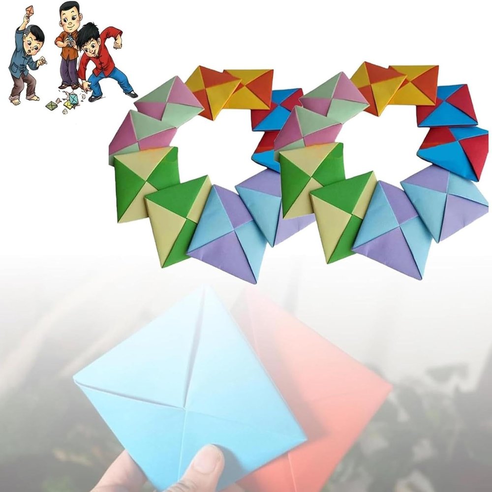 Ddakji, Ddakji Game, Ddakji Korean Game, Handmade Hiting Paper Game Party Supplies Game with Friends Props Suitable for Role-Playing