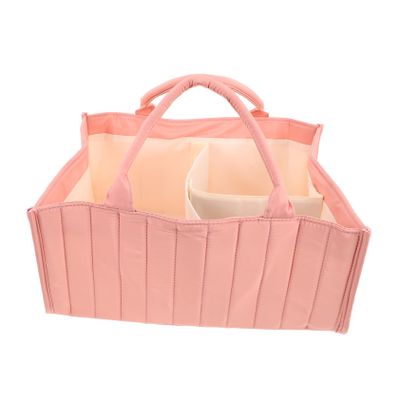 Abaodam Large Capacity Diaper with Versatile Compartments for Organized Essentials Portable Nursery Storage Bin for Diapers and Wipes for Showers Go Parents