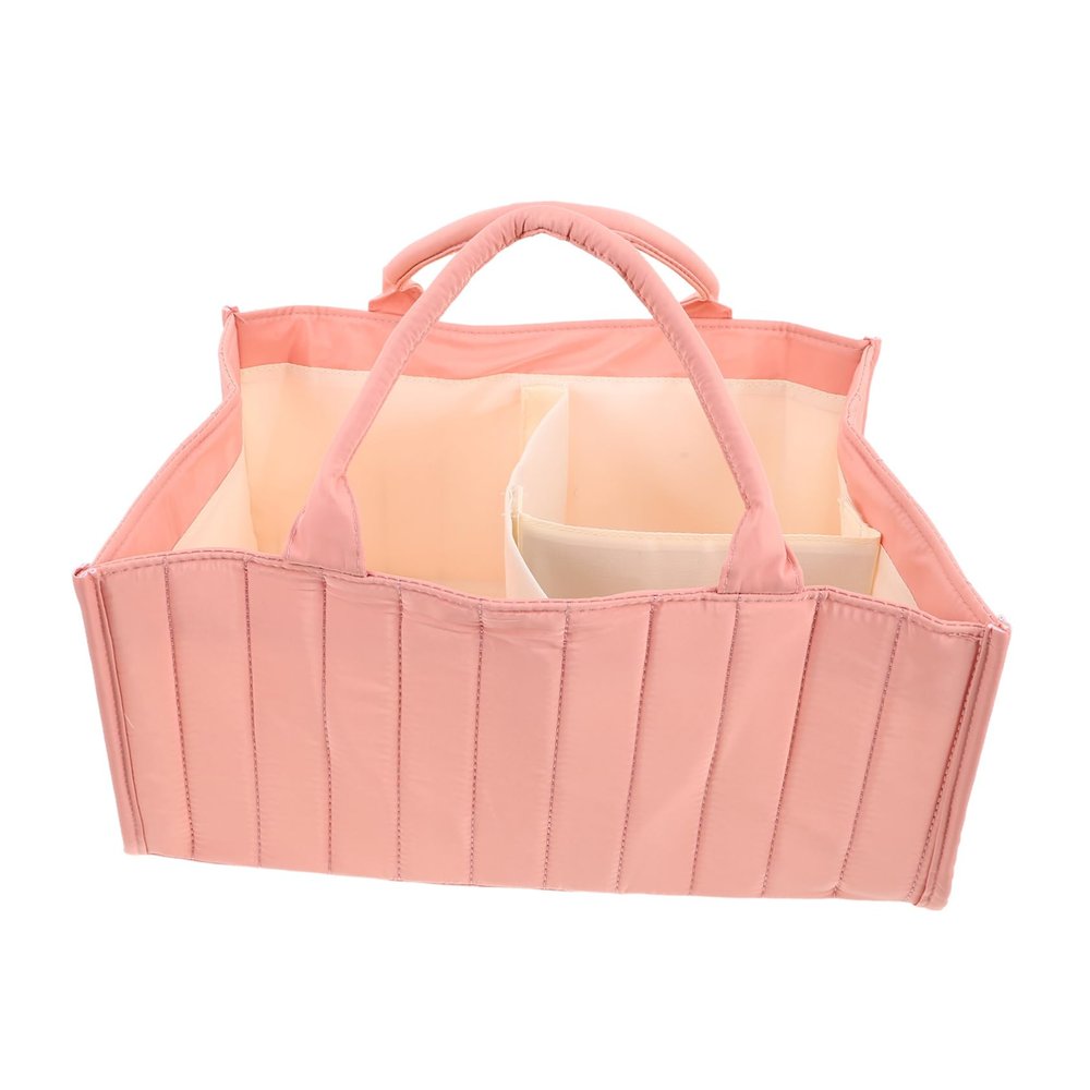 Abaodam Large Capacity Diaper with Versatile Compartments for Organized Essentials Portable Nursery Storage Bin for Diapers and Wipes for Showers Go Parents