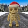 Articulated Skeleton with Santa Hat [Christmas] | Home Dcor and Office Desk Toys | Autism, ADHD, Sensory | 3D Printed Gift view 1