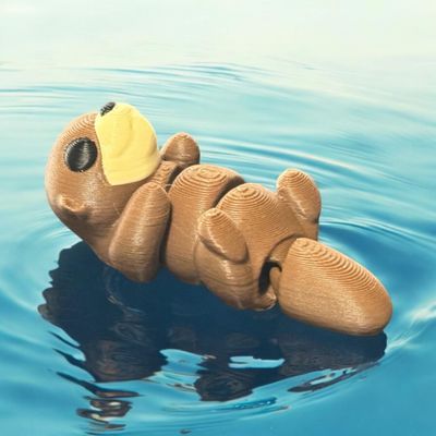 Articulated Otter | Home Dcor and Office Desk Toys | Autism, ADHD, Sensory | 3D Printed Gift