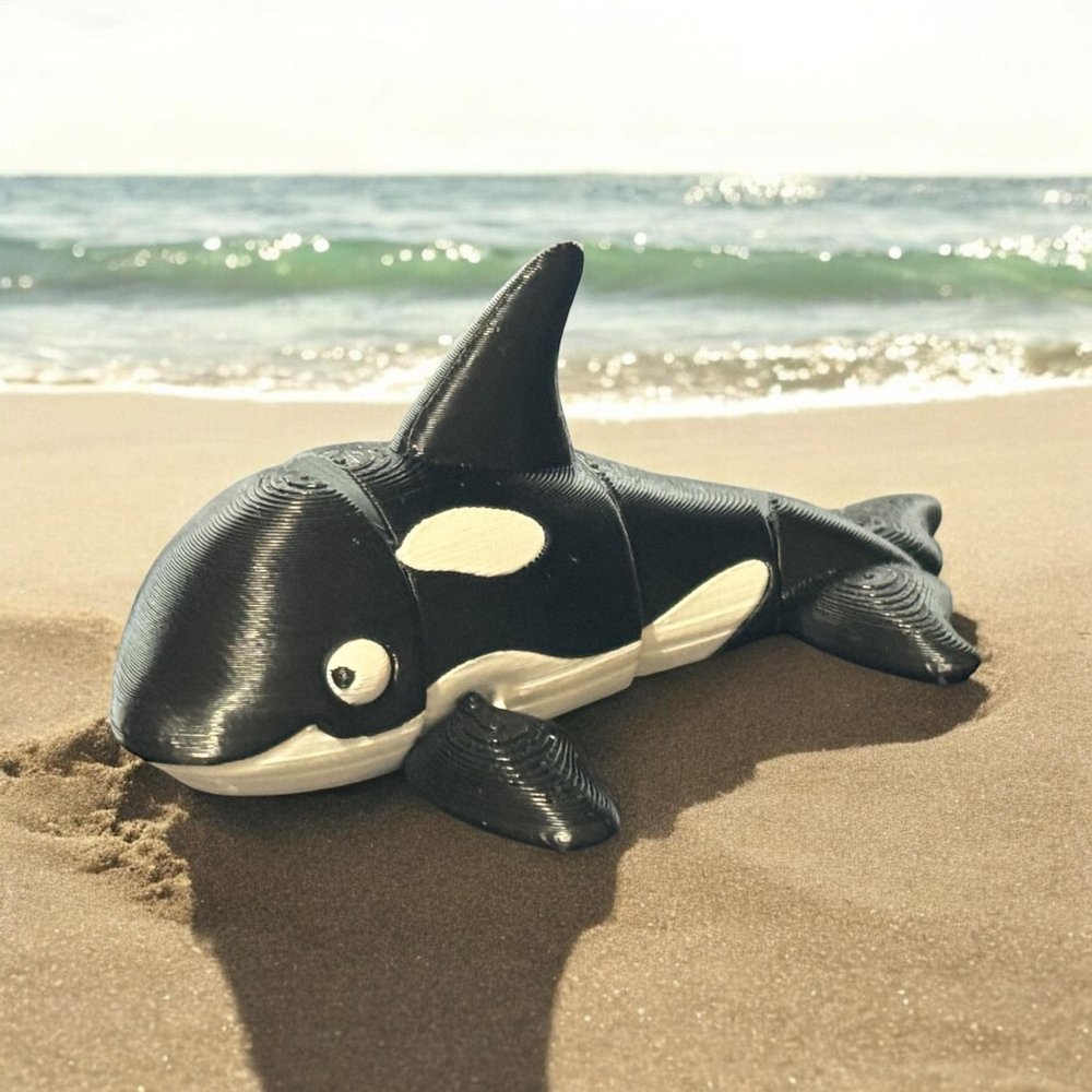 Articulated Orca | Home Dcor and Office Desk Toys | Autism, ADHD, Sensory | 3D Printed Gift