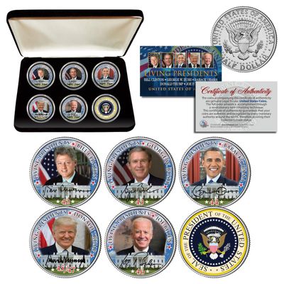 2025 Living Presidents Signature Series JFK Half Dollar 5-Coin Set & Bonus Coin with Display Box
