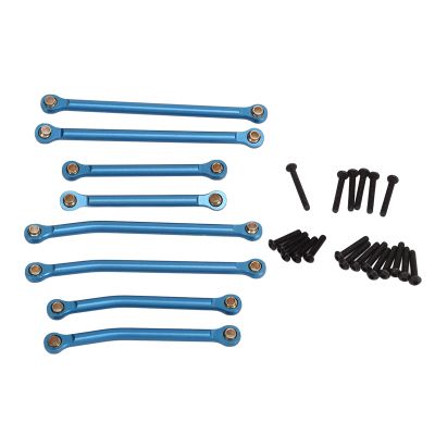 Aluminum Alloy HIGH Clearance RC Rod Linkage KIT Light Weight for TRAXXAS 1/18 4M RC CAR (Blue)
