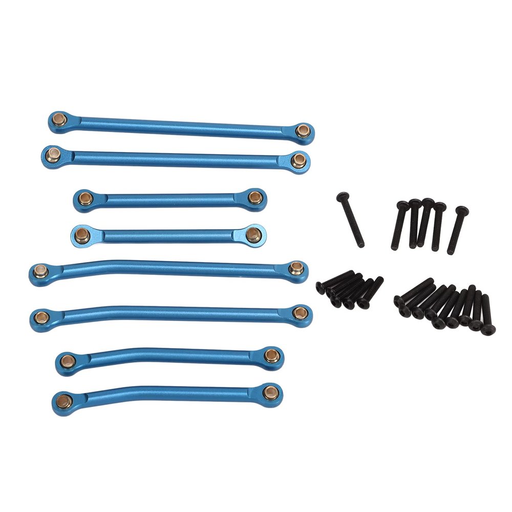 Aluminum Alloy HIGH Clearance RC Rod Linkage KIT Light Weight for TRAXXAS 1/18 4M RC CAR (Blue)