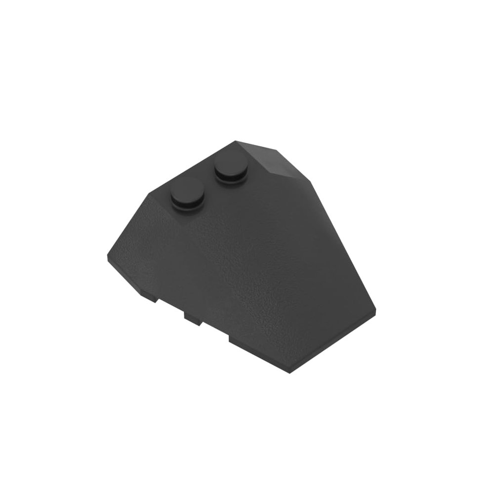 Gobricks 48933 Wedge Sloped 4X4 Triple, No Stud Notches, Black, 10 pcs