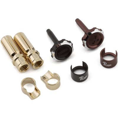 1UP190459 1up Racing Lockdown Adjustable Bullet Plugs Gun Metal