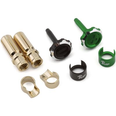 1UP190458 1up Racing Lockdown Adjustable Bullet Plugs Green