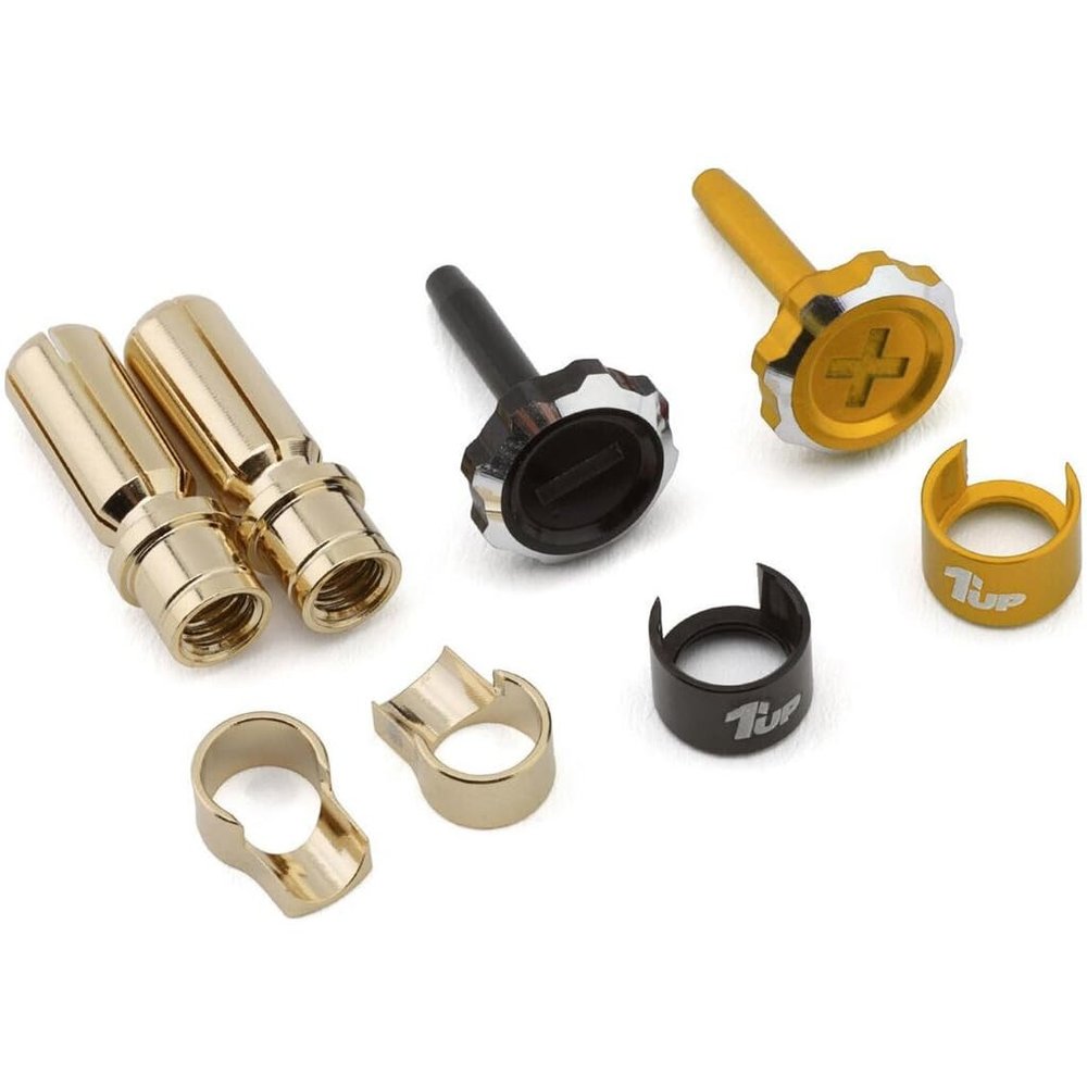 1UP190457 1up Racing Lockdown Adjustable Bullet Plugs Gold
