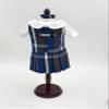 18 inch Doll Outfit-School Plaid Jumper Include Blouse and Hair Accessory/Add on Option: Sock and Shoe (Doll is not Included) (Zip Jumper,Sock,Shiny Black Shoe, Plaid 73) view 2