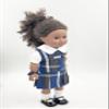 18 inch Doll Outfit-School Plaid Jumper Include Blouse and Hair Accessory/Add on Option: Sock and Shoe (Doll is not Included) (Zip Jumper,Sock,Shiny Black Shoe, Plaid 73) view 4